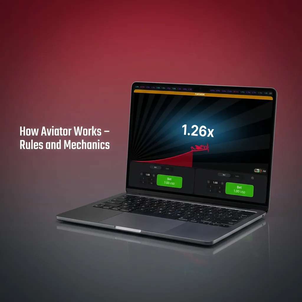 Aviator game interface showing a plane taking off with a rising multiplier and cash-out button on screen.